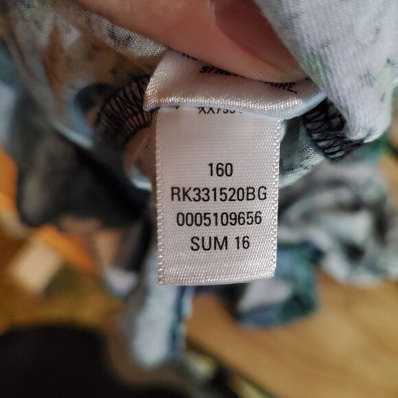 Harper Canyon Dress Girls XL Navy Blue Floral Sleeveless Tiered Ruffle *NWT* - Picture 6 of 10